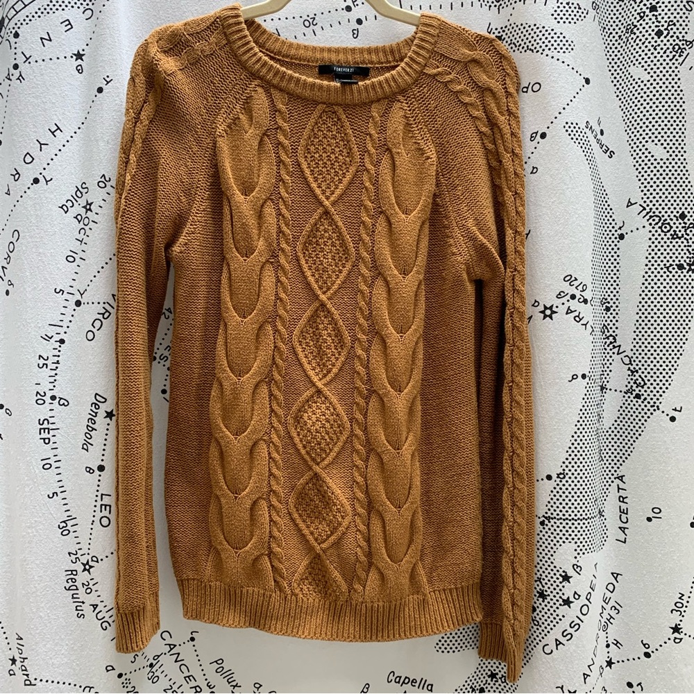 Forever 21 size small tan knit sweater
